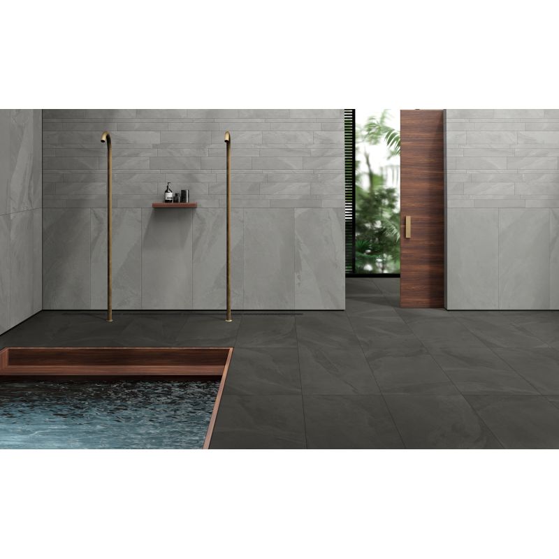 Carrelage Effet Pierre BRAZILIAN SLATE (US) - Pencil Grey