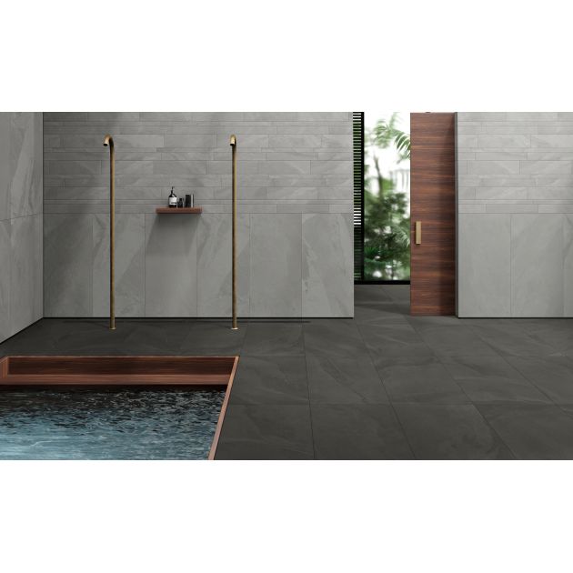 Carrelage Effet Pierre BRAZILIAN SLATE (US) - Pencil Grey