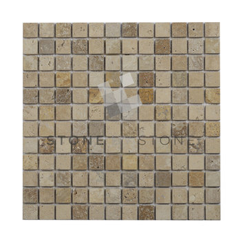 Mosaique 2.3x2.3/1cm - Beige, Noisette & Jaune - Vieilli 1er Choix
